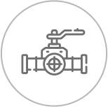 Icon depicting a gas pipe